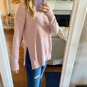 Ann Taylor LOFT blush side split sweater